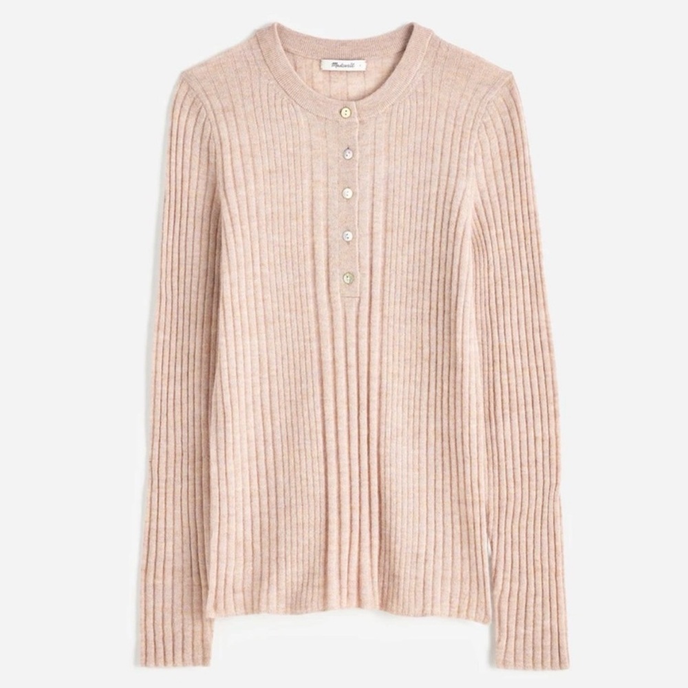 Madewell Alpaca-Blend‎ Henley Sweater  Sz S